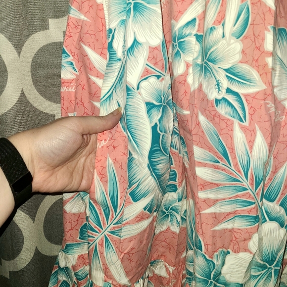 Vtg Made in Hawaii Hawaiian House Dress Womens Medium Hibiscus Aloha Hawaii - Picture 9 of 11
